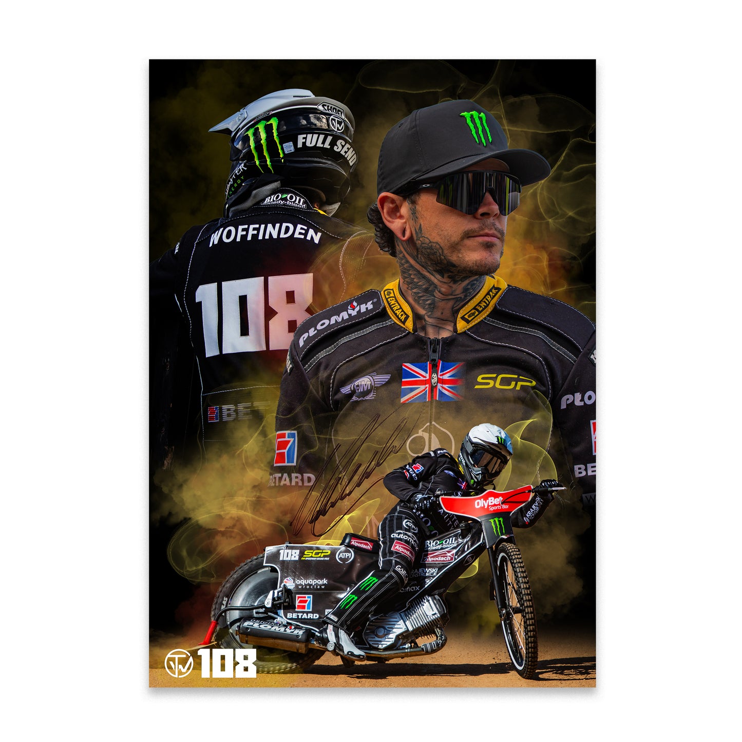 Signed Tai Woffinden Speedway Poster